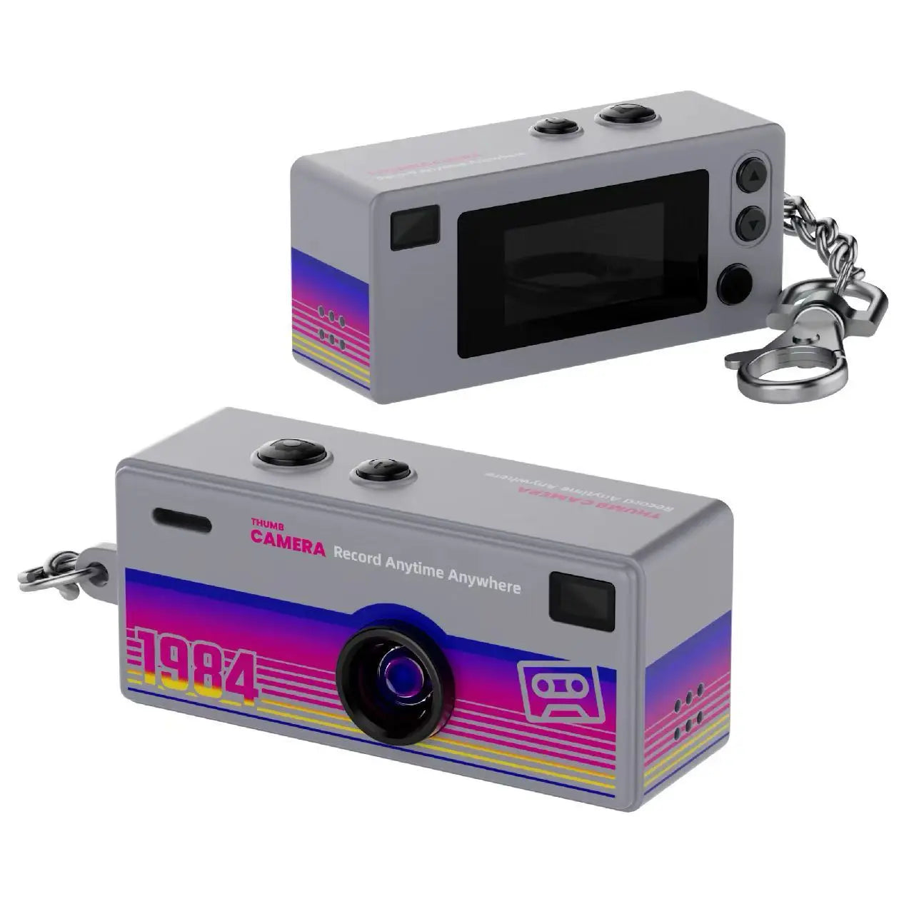 Mini kamera cyfrowa 1080P – retro brelok, ekran 0,96”, obsługa karty pamięci, nagrywanie wideo, lampa błyskowa